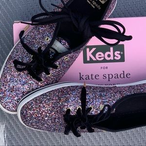Kate Spade Keds Glitter Sneakers, 10